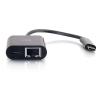C2G USB C to Ethernet Adapter with Power Delivery - Netzwerkadapter - USB-C - Gigabit Ethernet x 1 - Schwarz