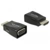 Adapter HDMI-A Stecker > VGA Buchse (screwless) schwarz Delock