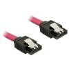 Delock - SATA-Kabel - Serial ATA 150 / 300 / 600 - SATA (M) zu SATA (M) - 50 cm - Daumenklemmen - Rot - für P / N: 89270, 89271