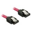Delock Cable SATA - SATA-Kabel - Serial ATA 150 / 300 / 600 - SATA (W) zu SATA (W) - 1 m - eingerastet, gerader Stecker - Rot - für P / N: 89270, 89271