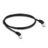 Delock RJ45 Netzwerkkabel Cat.6A S / FTP 45 Grad nach oben gewinkelt 1 m schwarz