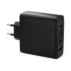 dbramante1928 re-charge - Netzteil - 140 Watt - 4 Ausgabeanschlussstellen (3 x USB-C, USB) - Schwarz
