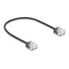 Delock - Patch-Kabel - RJ-45 (M) kurz zu RJ-45 (M) kurz - 30 cm - 2.6 mm - UTP - CAT 6 - geformt, ultradünn - Schwarz