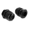 Delock - Kabelverschraubung - M18 x 1.5 mm - Jet Black, RAL 9005 (Packung mit 10)