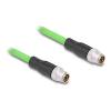 Delock - Netzwerkkabel - 8 pin M12-X (M) zu 8 pin M12-X (M) - 1 m - 6.8 mm - SF / UTP - grün