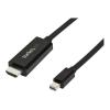 StarTech.com Mini DisplayPort auf HDMI Adapterkabel - Mini DP zu HDMI Adapter Kabel - 3m - Ultra HD 4K 30Hz - Schwarz - Adapterkabel - Mini DisplayPort männlich zu HDMI männlich - 3 m - Schwarz - 4K Unterstützung