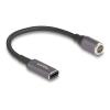 Delock - Stromkabel - USB-C (W) zu 8-poliger Steckverbinder magnetisch - 20 V - 3 A - 15 cm - Schwarz, Anthrazit