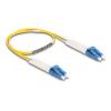 Delock - Netzwerkkabel - LC Single-Modus (M) gewinkelt zu LC Single-Modus (M) gewinkelt - 0.5 m - Glasfaser - Duplex - 9 / 125 Mikrometer - OS2 - halogenfrei - Gelb