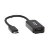 Eaton Tripp Lite Series USB C to 4K 60Hz HDMI Adapter, HDR, DP 1.4 Alt Mode, HDCP 2.2, Black - Video- / Audiokabel - 24 pin USB-C männlich umkehrbar zu HDMI weiblich - 15.2 cm - Schwarz - 4K Unterstützung