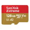 SanDisk Extreme - Flash-Speicherkarte (microSDXC-an-SD-Adapter inbegriffen) - 128 GB - A2 / Video Class V30 / UHS-I U3 / Class10 - microSDXC UHS-I