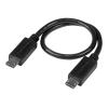StarTech 20cm USB OTG Kabel - Micro USB auf Micro USB - USB OTG Adapterkabel - St / St - USB-Kabel - Micro-USB Typ B (M) zu Micro-USB Typ B (M) - USB OTG - 20.32 cm - Schwarz