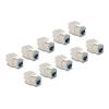 Delock  Keystone Modul RJ45 Buchse zu LSA Cat.6A werkzeugfrei grau Set 10 Stück