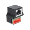 Delock - Netzwerkadapter - RJ-45 (W) gewinkelt zu 8-polige Anschlussleiste Aufsteck - Schwarz