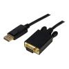StarTech 1,8 m DisplayPort auf VGA Kabel - Aktives DisplayPort auf VGA Adapter Kabel - 1080p Video - DP auf VGA Monitor Kabel - DP 1.2 auf VGA Konverter - Einrastender DP Stecker (DP2VGAMM6B) - DisplayPort-Kabel - DisplayPort (M) zu HD-15 (VGA) (M) -