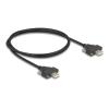 Delock - USB-Kabel - USB (M) zu USB (M) - USB 2.0 - 1 m - Daumenschrauben - Schwarz