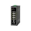 Eaton Tripp Lite series Unmanaged Industrial Gigabit Ethernet Switch 8-Port - 10 / 100 / 1000 Mbps, PoE+ 30W, 2 GbE SFP Slots, DIN Mount - Switch - unmanaged - 8 x 10 / 100 / 1000 + 2 x 1000Base-X SFP (Uplink) - an DIN-Schiene montierbar - PoE+ (240 W) -