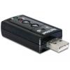 Externer USB 2.0 Sound Adapter Virtual 7.1 - 24 bit / 96 kHz mit S / PDIF Delock