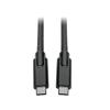 Eaton Tripp Lite Series USB-C Cable (M / M) - USB 3.2, Gen 1 (5 Gbps), Thunderbolt 3 Compatible, 10 ft. (3.05 m) - USB-Kabel - 24 pin USB-C (M) zu 24 pin USB-C (M) - USB 3.1 Gen 1 / Thunderbolt 3 - 3.05 m - Schwarz