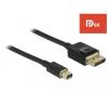 Mini DisplayPort zu DisplayPort Kabel 8K 60 Hz 2 m DP 8K zertifiziert Delock