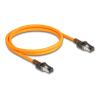 Delock - Netzwerkkabel - RJ-45 (M) zu RJ-45 (M) - 1 m - 6.2 mm - S / FTP - CAT 6a - halogenfrei, Portfinder-Funktion (USB-C betrieben) - orange