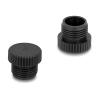Delock - Schutzkappe - for M12 female, screwable, plastic, IP67, dust and waterproof - Schwarz