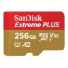 SanDisk Extreme PLUS - Flash-Speicherkarte (microSDXC-an-SD-Adapter inbegriffen) - 256 GB - A2 / Video Class V30 / UHS-I U3 / Class10 - microSDXC UHS-I