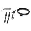 C2G 10ft (3m) 4K HDMI Premium Cable and Dongle Adapter Ring with Color Coded Mini DisplayPort and USB-C - Videoadapter-Kit - Schwarz - hauchvergoldete Kontakte, Support von 4K 60 Hz, 4K30Hz Support (mDP)