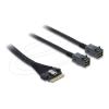 Delock - Internes SAS-Kabel - 8i Slim SAS (SFF-8654) (M) zu Mini SAS HD (SFF-8643) (M) - 50 cm