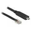 Delock Adapter USB 2.0 Type-C Stecker > 1 x Seriell RS-232 RJ45 Stecker 2,0 m schwarz