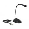 USB Schwanenhals Mikrofon mit Standfuß und Mute + On / Off Taste Delock