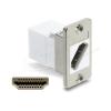 Delock - HDMI Kupplung - HDMI weiblich Paneel montierbar zu HDMI weiblich - weiß, Silber - 8K60Hz (7680 x 4320) Unterstützung, diagonal connector