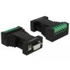 Delock Konverter 1 x Seriell RS-232 zu 1 x Seriell RS-422 / 485 mit ESD Schutz 15 kV Überspannungsschutz 600 W und 2,5 kV Isolation erweiterter Temperaturbereich