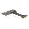 Delock - Schnittstellenadapter - 90° gewinkelt, mit Kabel 10 cm - M.2 - M.2 Card - PCIe 3.0 x4 - Schwarz
