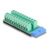 Delock - USB-Adapter - 19-polige USB-Stiftleiste (W) zu 20-poliger Anschlussblock
