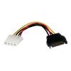 StarTech.com 15cm SATA auf LP4 Stromadapter - Bu / St - Netzteil - SATA-Stromstecker (M) zu interne Stromversorgung, 4-polig (W) - 15 cm - Schwarz - für P / N: 25S22M2NGFFR, HSB225S3R, S322M225R, SAT2M2NGFF25, SAT32MSAT257, SATSASBP425