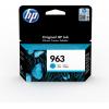 HP 963 - 10.74 ml - Cyan - original - Tintenpatrone - für Officejet Pro 9010, 9012, 9014, 9015, 9016, 9019, 9020, 9022, 9025
