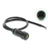 Delock - Installationskabel - RJ-45 (W) zu offenes Ende - 50 cm - ungeschirmt - CAT 6 - Schwarz