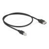 Delock - USB-Kabel - USB Typ B (M) zu USB (W) umkehrbar - USB 2.0 - 50 cm - einfache USB - Schwarz