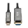 Eaton Tripp Lite Series High-Speed USB-C to HDMI Fiber Active Optical Cable (AOC) - UHD 4K 60 Hz, HDR, CL3 Rated, Black, 10 m - Adapterkabel - 24 pin USB-C männlich zu HDMI männlich - 10 m - Schwarz - 4K Unterstützung, Active Optical Cable (AOC)