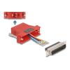 Delock Assembly Kit - Serieller Adapter - DB-25 (M) schraubbar zu RJ-12 (6-polig) (W) - einzeln zuweisbare serielle Schnittstelle - Rot