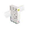 Delock - Glasfaser-Anschlussdose - mit Spleißhalter, 2 x SC Simplex Coupler - DIN schienenmontierbar - weiß
