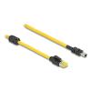 Delock Mini I / O 8 Pin D-Form Typ 2 Stecker zu RJ45 Stecker Cat.6 Kabel 1 m gelb