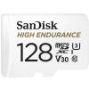 SanDisk High Endurance - Flash-Speicherkarte (microSDXC-an-SD-Adapter inbegriffen) - 128 GB - Video Class V30 / UHS-I U3 / Class10 - microSDXC UHS-I