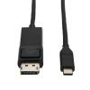 Tripp Lite USB C to DisplayPort Adapter Cable USB 3.1 Gen 1 Locking 4K USB Type-C to DP, USB C to DP, 3ft - DisplayPort-Kabel - 24 pin USB-C (M) umkehrbar zu DisplayPort (M) Verriegelung - USB 3.1 Gen 1 / Thunderbolt 3 / DisplayPort 1.2 - 90 cm - 4K