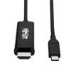 Tripp Lite USB C to HDMI Adapter Cable USB 3.1 Gen 1 4K M / M USB-C Black 6ft - Video- / Audiokabel - 24 pin USB-C männlich umkehrbar zu HDMI männlich - 1.8 m - Schwarz - 4K Unterstützung