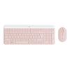 Logitech Slim Wireless Combo MK470 - Tastatur-und-Maus-Set - kabellos - 2.4 GHz - QWERTZ - Deutsch - rosé