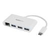 3 Port USB C Hub Laptop Hub w / Ethernet