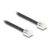 Delock - Telefonkabel - RJ-11 (M) zu RJ-11 (M) - 10 m - flach - Schwarz