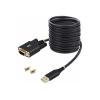 StarTech.com 3m USB auf Seriell Adapter, COM-Retention, FTDI, USB auf DB9 - Kabel USB / seriell - USB (M) zu DB-9 (M) - 3 m - Schwarz