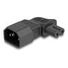 Delock - Netzteil - power IEC 60320 C7 zu IEC 60320 C14 - 250 V - 2.5 A - 90° Stecker - Schwarz